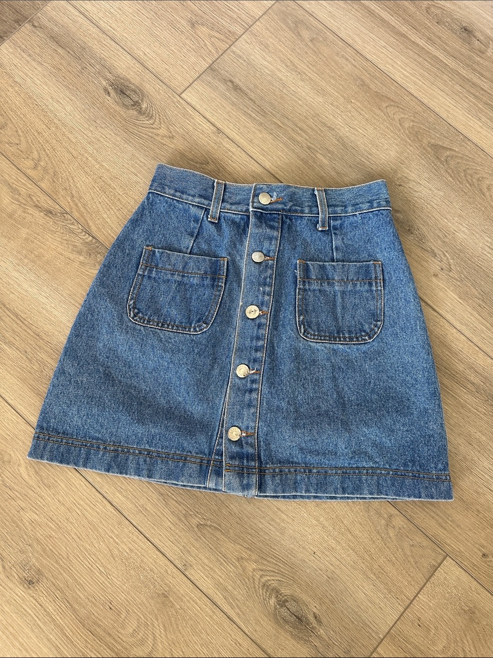 eunina Light Blue Denim Jacket with Contrast Stitching